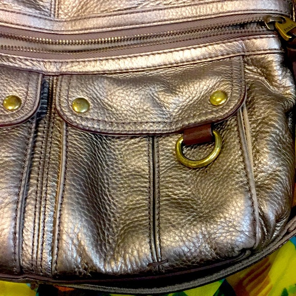 Fossil leather pewter purse - Picture 6 of 13